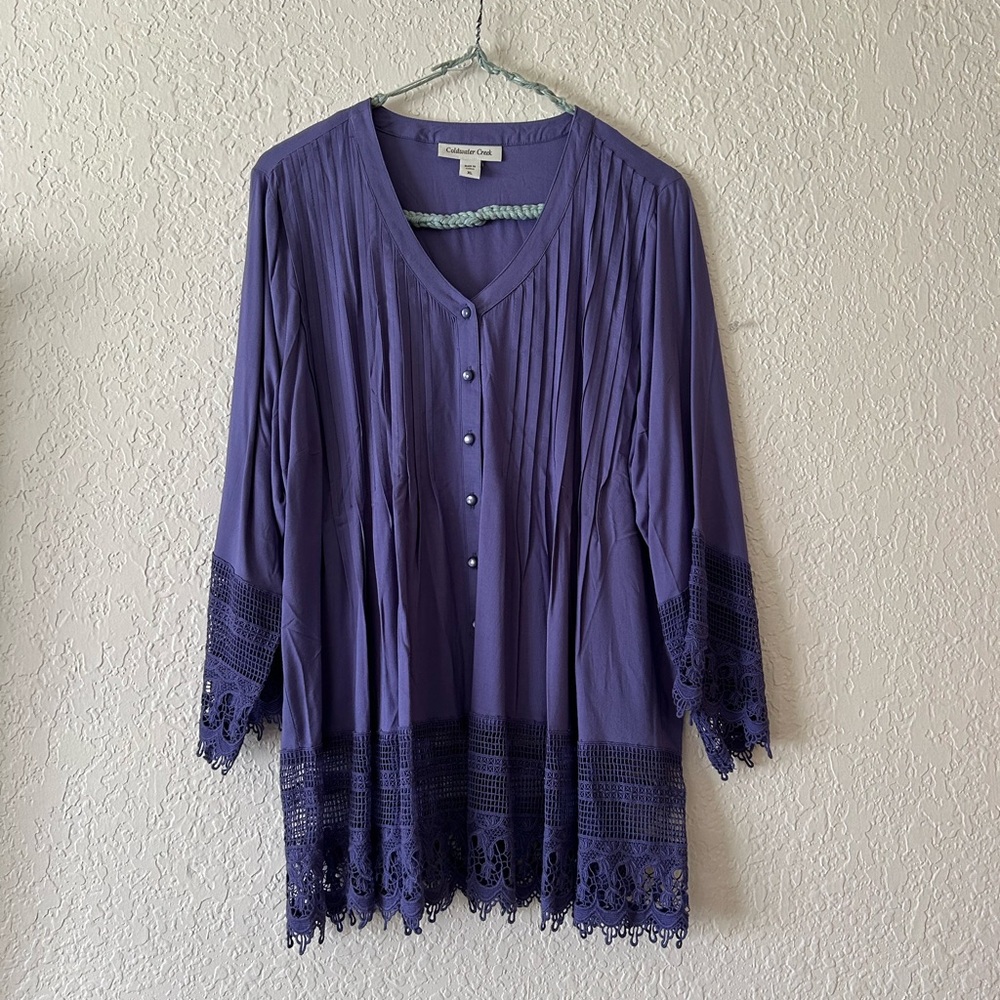 Coldwater Creek beautiful lace blouse.